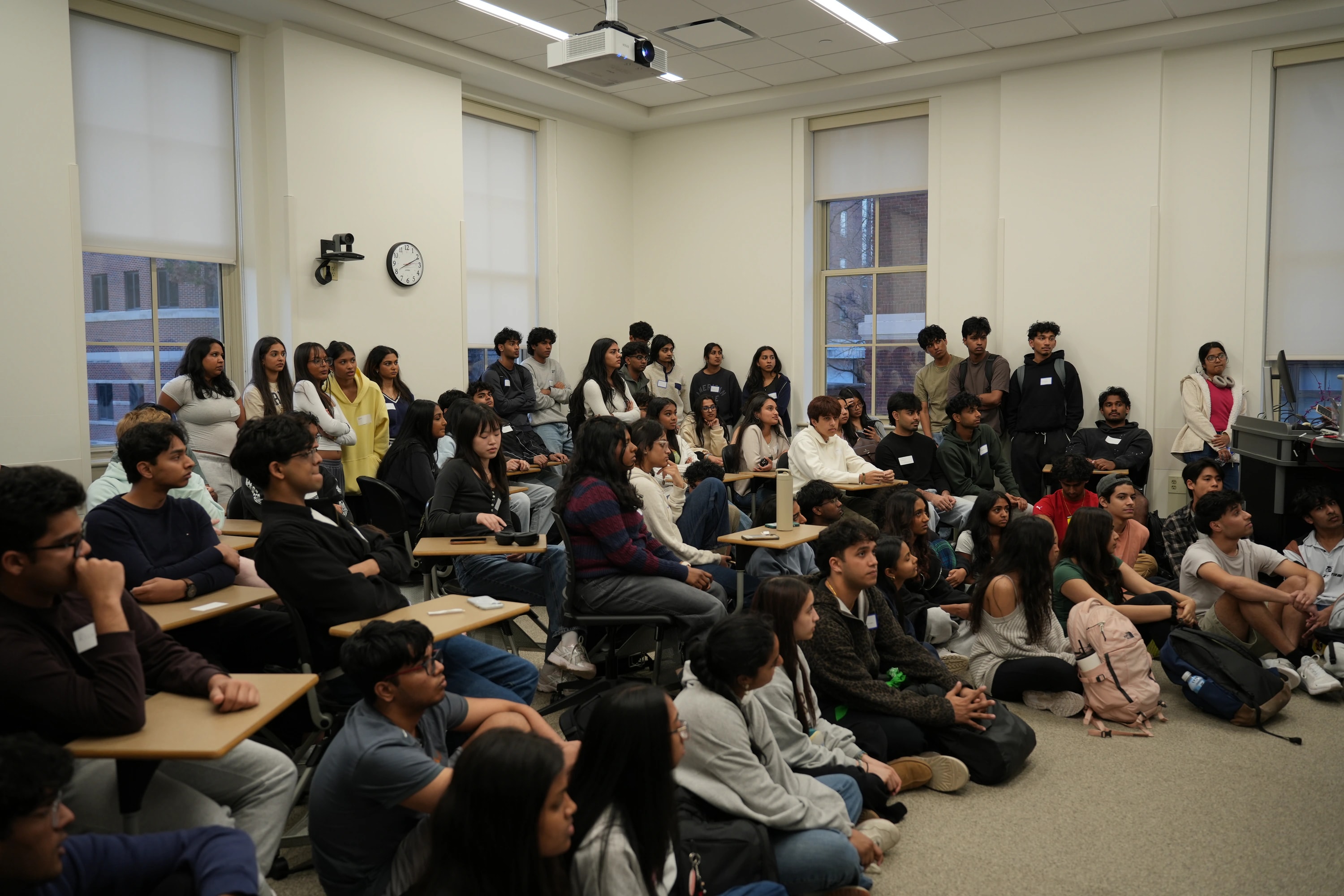 A full room of students gathered for a KTP open house